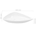vidaXL Keramické umývadlo biele 645x455x115 mm trojuholníkové