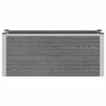 vidaXL Vyvýšený záhradný záhon Sivá 100 x 30 x 42 cm WPC a hliník