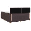 vidaXL Posteľ boxspring s matracom Tmavohnedá 140 x 200 cm Látka