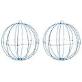 vidaXL Lopta 2 ks 192 LED Studená biela 40,5 x 40,5 x 42 cm Kov
