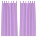 vidaXL Záclony na zatemnenie s krúžkami 2 ks Fialová 225 x 140 cm