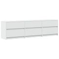 vidaXL TV stolík s LED biely 180x34x50 cm kompozitné drevo