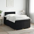 vidaXL Posteľ boxspring s matracom Čierna 120 x 190 cm Látka