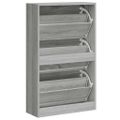 vidaXL Botník Sivý dub sonoma 63x24x103 cm spracované drevo