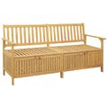 vidaXL Úložná lavička 2 -Seater 170 x 63 x 84 cm Masívna akácia