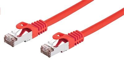 Kábel C-TECH patchcord Cat6, FTP, červený, 0,5m