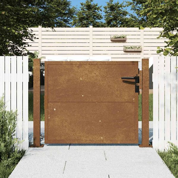 vidaXL Záhradná brána 100x75 cm, cortenová oceľ