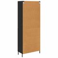 vidaXL Highboard Čierny dub 69,5 x 34 x 180 cm Kompozitné drevo