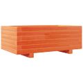 vidaXL Záhradný kvetináč voskovohnedý 70x40x26,5 cm masívna borovica