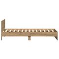 vidaXL Rám postele s čelom Dub artisan 203 x 104 x 70 cm