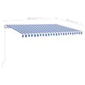 vidaXL Manuálne zaťahovacia markíza 400x300 cm modro-biela