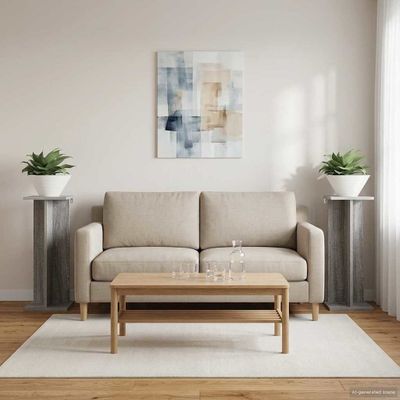 vidaXL Stojan na rastliny 2 pcs Sivá Sonoma 25 x 25,5 x 60,5 cm