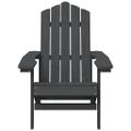 vidaXL Záhradné stoličky Adirondack 2 ks HDPE antracitové
