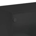 vidaXL Konferenčný stolík so sklenenými dvierkami čierny 102x50x42 cm