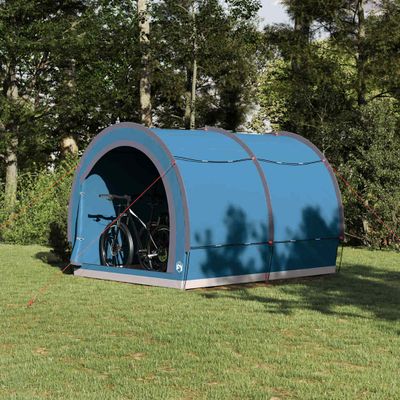 vidaXL Stan na uskladnenie bicyklov Modrá 256 x 222 x 182 cm taft