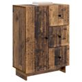 vidaXL Servírovacia skriňa so zásuvkou Staré drevo 66 x 34,5 x 90 cm