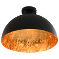 vidaXL Stropné lampy 2 ks, čierne a zlaté, pologuľa E27