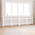 vidaXL Kryty na radiátor 2 ks, biele 172x19x81,5 cm, MDF