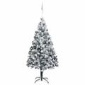 vidaXL Umelý vianočný stromček Biela 180 cm PVC a Oceľ a Plast