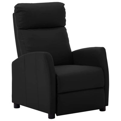 vidaXL Polohovacie kreslo Čierna 65 x 97 x 104,5 cm Umelá koža