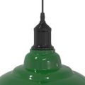 VidaXL Závesná lampa výškovo nastaviteľná E27 lesk zelená Ø 31 cm kov