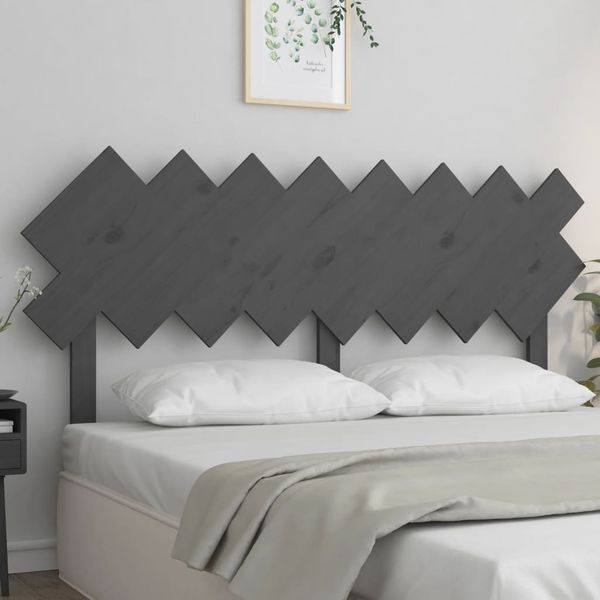 vidaXL Čelo postele sivé 159,5x3x80,5 cm masívna borovica