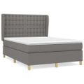 vidaXL Boxspring posteľ s matracom tmavosivá 140x200 cm látka