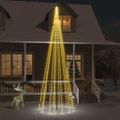 vidaXL Vianočný stromček na stožiari teplé biele svetlo 732 LED 500 cm