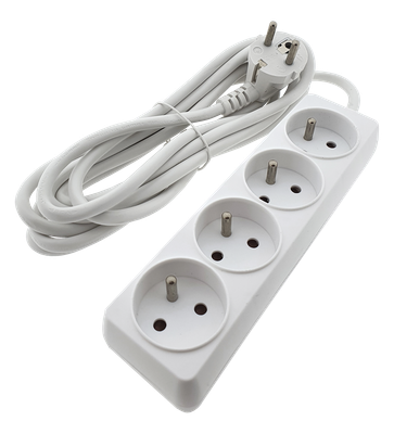 Predlžovací prívod 4 zásuvky, 3m, TR 708 F
