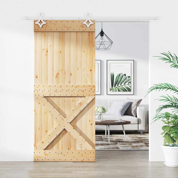 vidaXL Posuvné dvere Prírodná a biela 90 x 210 cm
