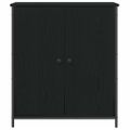 vidaXL Servírovacia skriňa Čierny dub 70 x 30 x 80 cm Kompozitné drevo