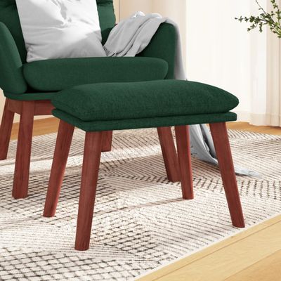 vidaXL Podnožka tmavozelená 45x29,5x35 cm látková