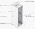 Ubiquiti UniFi 42U Rack Cabinet 800 Glass - Stojanový rozvaděč, výška 42U, ventilátory, prosklené dveře Serverový rack, 42U, 800 mm, prosklené dvere, vestavené ventilátory, nosnost 800 kg, zámky, bílý