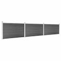 vidaXL Sada plotových panelov WPC 526x105 cm čierna