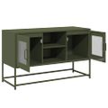 vidaXL TV skrinka olivovozelená 100,5x39x60,5 cm oceľ