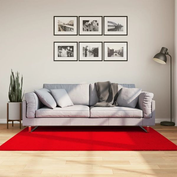 vidaXL Koberec HUARTE s krátkym vlakom umývateľný červený 120x170 cm