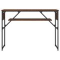 vidaXL Konzolový stolík s policou hnedý dub 105x30x75 cm kompoz. drevo