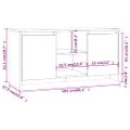 vidaXL TV skrinka tmavý dub 102x37,5x52,5 cm drevotrieska