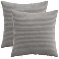 vidaXL Poťah na podložku 2 pcs HEERLEN Svetlosivá 40 x 40 cm manšestr