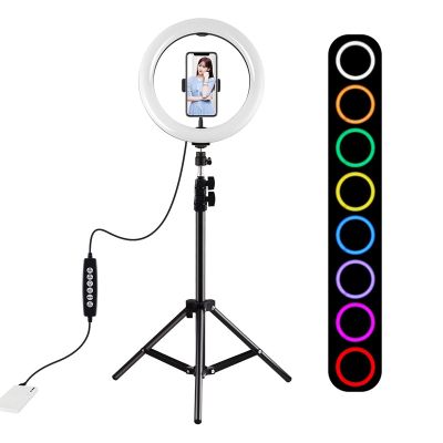 Statívový držiak Puluz 1,1 m + 26 cm RGBW LED Ring Vlogging PKT3044