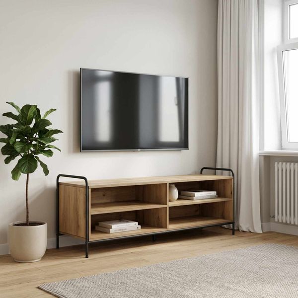vidaXL TV skrinka 140 x 39,5 x 50 cm Dub artisan Kompozitné drevo