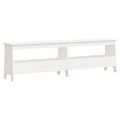 vidaXL Lavica do predsiene biela 160x28x45 cm masívna borovica