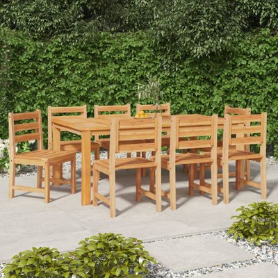 vidaXL Záhradné stoličky 8 ks teak z masívneho dreva