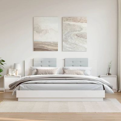 vidaXL Nočné stolíky 2 ks biele 40x30,5x40 cm borovicový masív