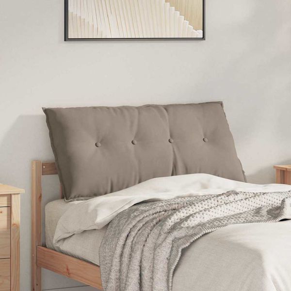 vidaXL Poduška na chrbát Sivohnedá 100 x 50 cm Mikrovlákno