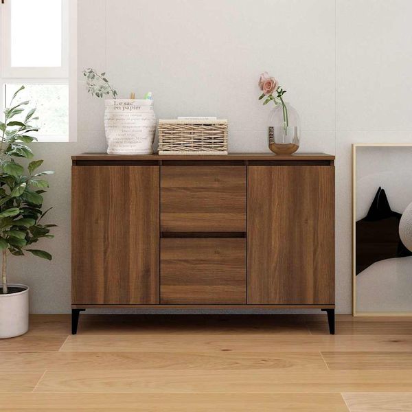 vidaXL Komoda hnedý dub 102x35x70 cm spracované drevo