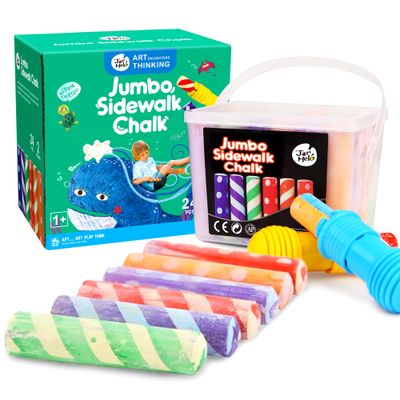 Kriedy chodníkové Jumbo s 2 držiakmi 24 ks