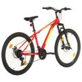 vidaXL Horský bicykel 21 rýchlostí 27,5" koleso 38 cm rám červený