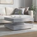 VidaXL Konferenčný stolík otočný o 360stupňov sivý sonoma 70x70x34,5cm