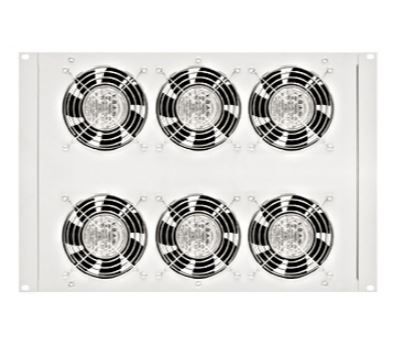Horný/spodný ventil.jednotka, 6x ventilátor, termostat, 8U
